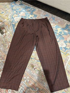 Madewell Men's Brown Plaid Trousers